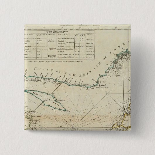 Badge Carré 5 Cm Carte Du Golfe Du Saint-Laurent (Devant)