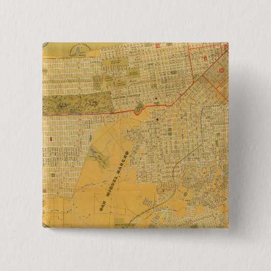 Badge Carré 5 Cm Carte du Guide Britton et Rey (Devant)