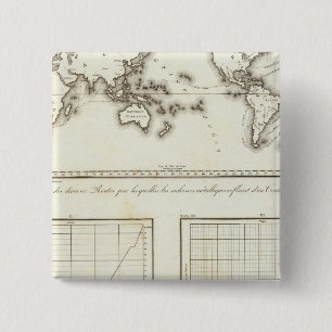 Badge Carré 5 Cm Carte du monde du Mexique