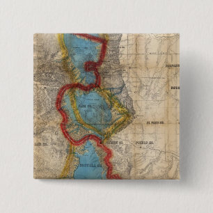 Badge Carré 5 Cm Carte du territoire du Colorado