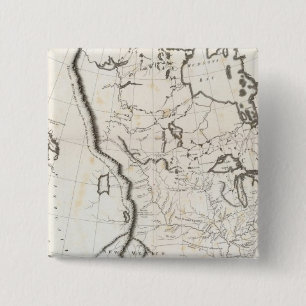 Badge Carré 5 Cm Carte générale de l'Amérique du Nord