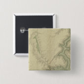 Badge Carré 5 Cm Carte Géologique Du Sud 3 (Devant & derrière)