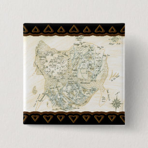 Badge Carré 5 Cm Carte marquée de Trino