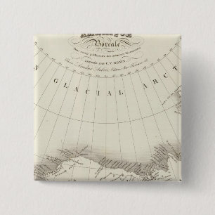 Badge Carré 5 Cm Carte non colorée nord-américaine