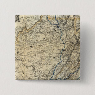 Badge Carré 5 Cm Carte Richmond et Louisville RR
