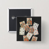 Badge Carré 5 Cm Cartes de jeu (Devant & derrière)