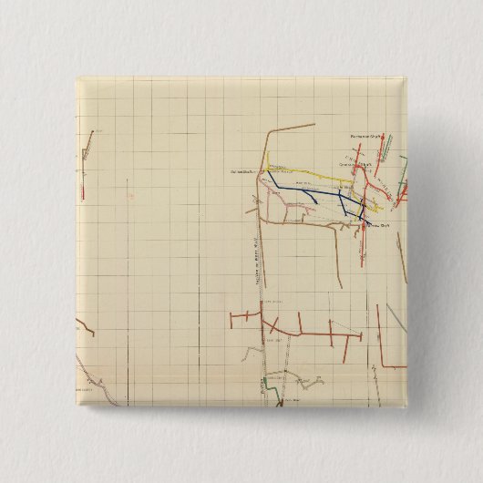 Badge Carré 5 Cm Cartes des mines de charbon numéro V (Devant)