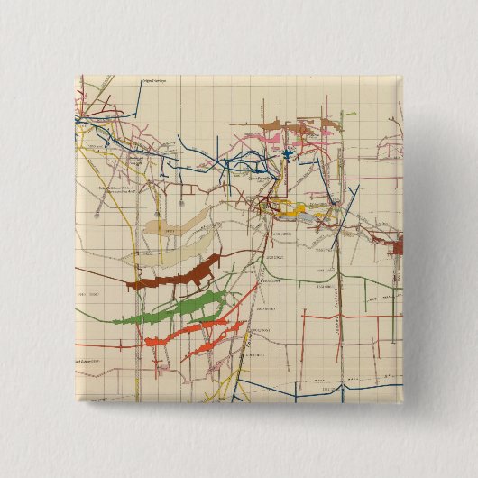 Badge Carré 5 Cm Cartes des mines de charbon numéro VI (Devant)