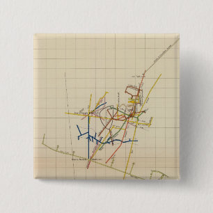 Badge Carré 5 Cm Cartes des mines de Comstock numéro II