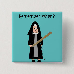 Badge Carré 5 Cm Cartes drôles de nonne : Les nonnes ont porté de