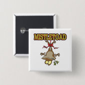 Badge Carré 5 Cm Carton de crapaud Mistletoad Mistletoe (Devant & derrière)