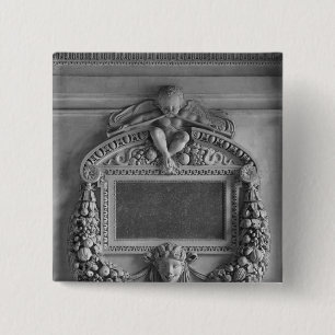 Badge Carré 5 Cm Cartouche de Tribune des cariatides