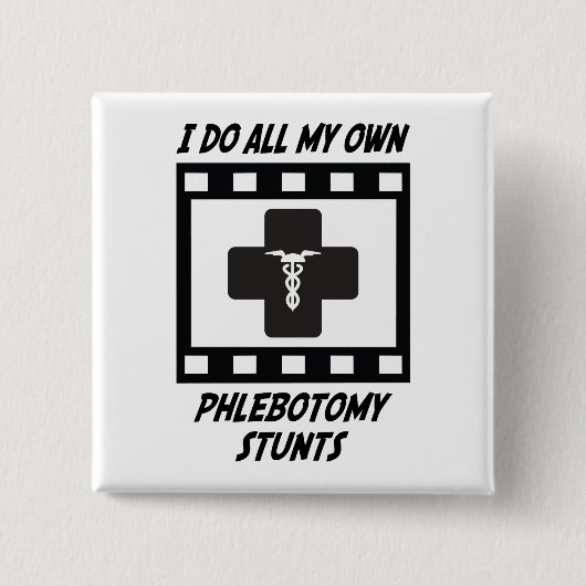 Badge Carré 5 Cm Cascades de Phlebotomy (Devant)