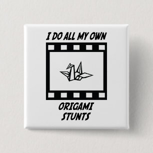 Badge Carré 5 Cm Cascades d'origami