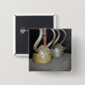 Badge Carré 5 Cm Casque de Viking (Devant & derrière)