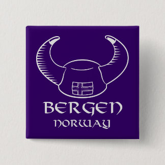 Badge Carré 5 Cm Casquette de Bergen Norvège Viking