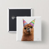 Badge Carré 5 Cm Casquettes du parti Alpaca (Devant & derrière)