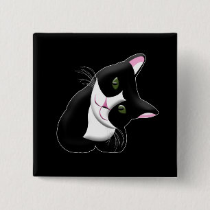 Badge Carré 5 Cm Cat