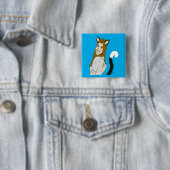 Badge Carré 5 Cm catgirl (En situation)