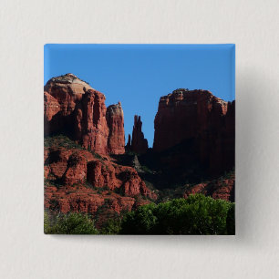 Badge Carré 5 Cm Cathedral Rock à Sedona Arizona Monument