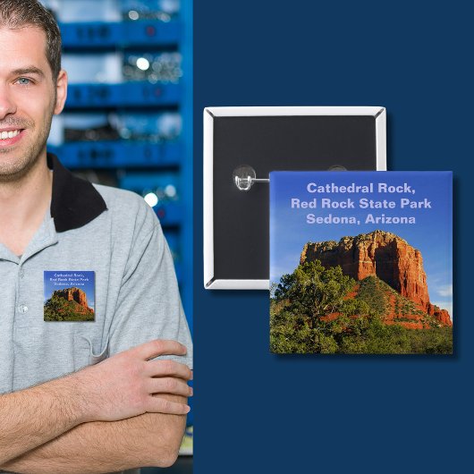 Badge Carré 5 Cm Cathedral Rock, Arizona