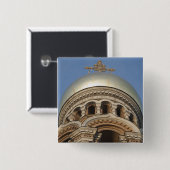 Badge Carré 5 Cm Cathédrale (Devant & derrière)