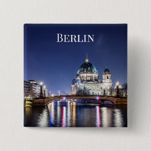Badge Carré 5 Cm Cathédrale de Berlin à Berlin, Allemagne