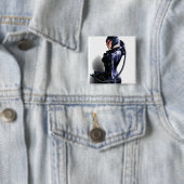 Badge Carré 5 Cm Catwoman 2 (En situation)