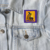 Badge Carré 5 Cm Cauldron de sorcière Scooby-Doo (En situation)