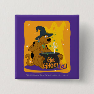 Badge Carré 5 Cm Cauldron de sorcière Scooby-Doo