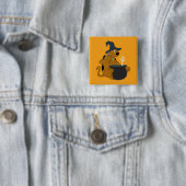 Badge Carré 5 Cm Cauldron de sorcière Scooby-Doo (En situation)