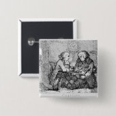 Badge Carré 5 Cm Causerie, illustration (Devant & derrière)