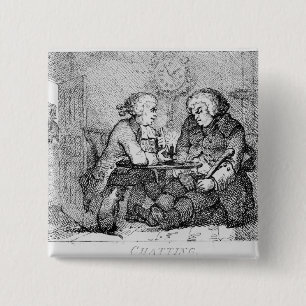 Badge Carré 5 Cm Causerie, illustration