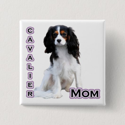 Badge Carré 5 Cm Cavalier Mom 4 - Bouton (Devant)