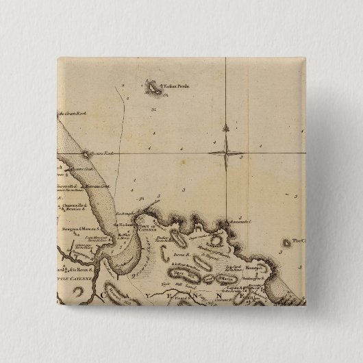 Badge Carré 5 Cm Cayenne 2 (Devant)