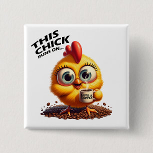 Badge Carré 5 Cm Ce Petit Lit Continue... Café
