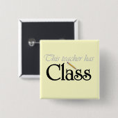 Badge Carré 5 Cm Ce professeur a des T-shirts et des cadeaux de (Devant & derrière)