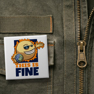 Badge Carré 5 Cm Ce réchauffement climatique et changement climatiq