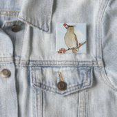 Badge Carré 5 Cm Cèdre (En situation)