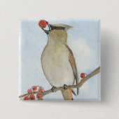 Badge Carré 5 Cm Cèdre (Devant)