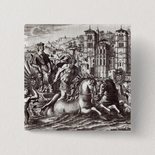 Badge Carré 5 Cm Célébration d'allégorie