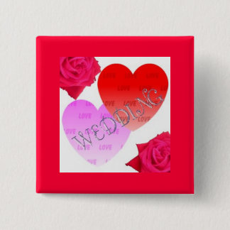 BADGE CARRÉ 5 CM CÉLÉBRATION DE MARIAGE