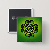 Badge Carré 5 Cm Céleste noeud sur feu vert (Devant & derrière)