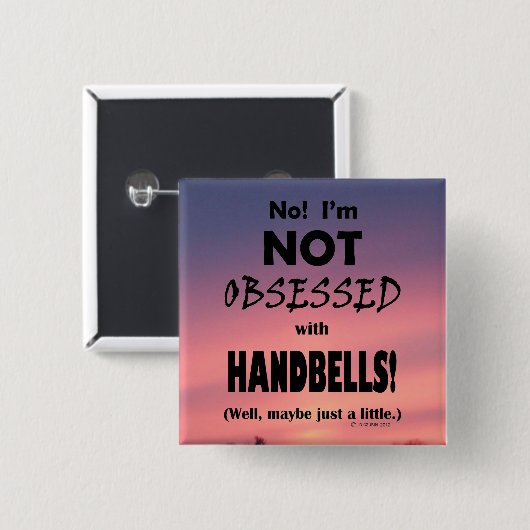 Badge Carré 5 Cm Cellules de poche obsédées (Devant & derrière)