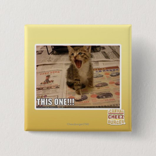Badge Carré 5 Cm Celui-ci ! (Devant)