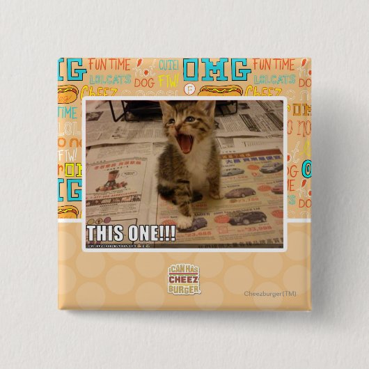 Badge Carré 5 Cm Celui-ci ! (Devant)