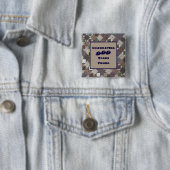 Badge Carré 5 Cm Cent Ans Jeune Jalon Anniversaire (En situation)