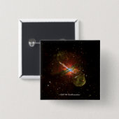 Badge Carré 5 Cm Centaurus A (Devant & derrière)