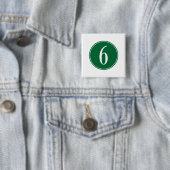 Badge Carré 5 Cm Cercle #6 vert (En situation)