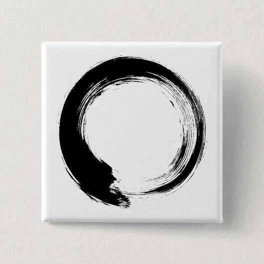 Badge Carré 5 Cm Cercle Zen Enso (Devant)